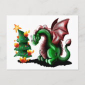 Merry kerst Dragon Briefkaart (Voorkant)