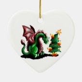 Merry kerst Dragon Keramisch Ornament (Achterkant)