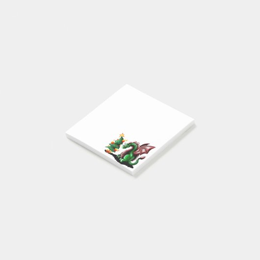 Merry kerst Dragon Post-it® Notes (Schuin)