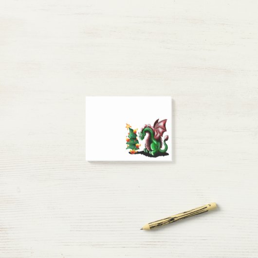Merry kerst Dragon Post-it® Notes (Op bureau)