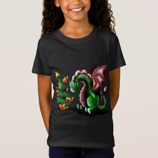 Merry kerst Dragon T-shirt (Voorkant)
