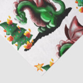 Merry kerst Dragon Tissuepapier (Detail)