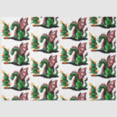 Merry kerst Dragon Tissuepapier (Voorkant)