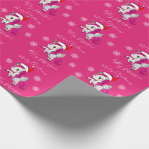 Merry-kerst-eenhoorn en sneeuwvlokken op maat