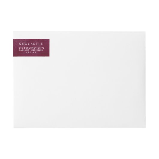 Merry kerst Elegant Burgundy Return Address (Voorkant)