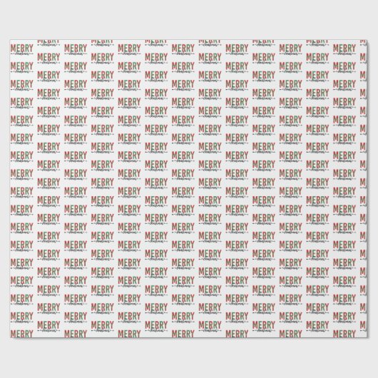 Merry kerst Elegant Cheetah afdrukpatroon Cadeaupapier (Vlak)