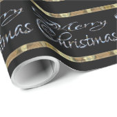 Merry kerst Elegant Designer Cadeaupapier (Rol Hoek)