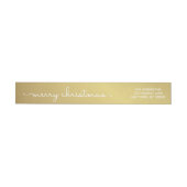 Merry kerst Elegant Gold Hand Lettered Wrap (Individueel)