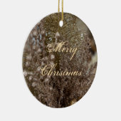 Merry kerst Elegant Gold-keramisch sieremmer Keramisch Ornament (Rechts)