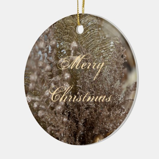Merry kerst Elegant Gold-keramisch sieremmer Keramisch Ornament (Links)