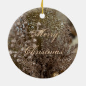 Merry kerst Elegant Gold-keramisch sieremmer Keramisch Ornament (Achterkant)