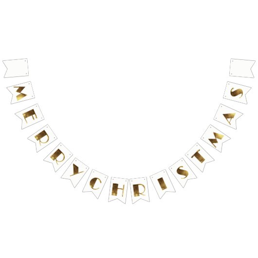 Merry kerst Elegant Golden Text Typografie Vlaggetjes (Alle)