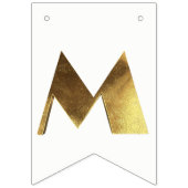 Merry kerst Elegant Golden Text Typografie Vlaggetjes (Tweede vlag)