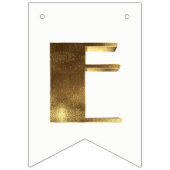 Merry kerst Elegant Golden Text Typografie Vlaggetjes (Derde vlag)