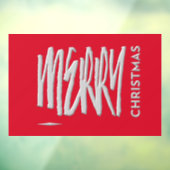 Merry kerst Elegant Holiday Red Typografie Raamsticker (Vel 3)
