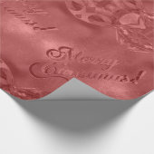 Merry kerst Elegant Script Burgundy Red Cadeaupapier (Hoek)