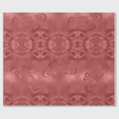 Merry kerst Elegant Script Burgundy Red Cadeaupapier (Vlak)