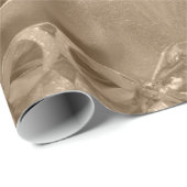 Merry kerst Elegant Script Copper Brown Cadeaupapier (Rol Hoek)