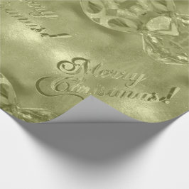 Merry kerst Elegant Script Green Cadeaupapier
