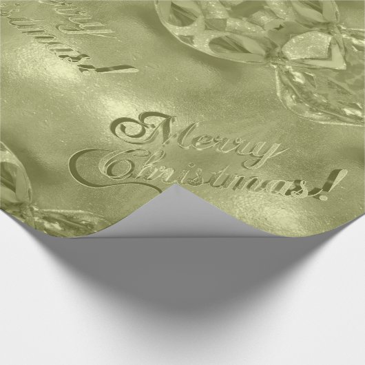 Merry kerst Elegant Script Green Cadeaupapier (Hoek)