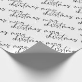 Merry kerst Elegant Script Typografie Cadeaupapier (Hoek)