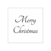 Merry kerst Elegant Script Typografie Rubberstempel (Afrduk)