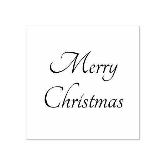 Merry kerst Elegant Script Typografie Rubberstempel (Afrduk)