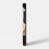 Merry kerst Elegant White Typografie Foto iPhone Hoesje (Linkerkant)