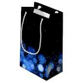 Merry kerst Elegant Winter Wonder Blue Klein Cadeauzakje (Achterkant Gekanteld)