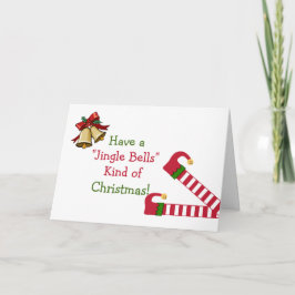 Merry kerst Elf Feestdagen Kaart