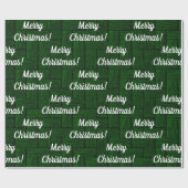 Merry kerst Emerald Wrapping Paper Cadeaupapier (Vlak)