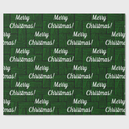 Merry kerst Emerald Wrapping Paper Cadeaupapier