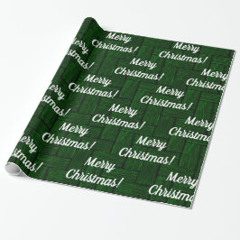 Merry kerst Emerald Wrapping Paper Cadeaupapier
