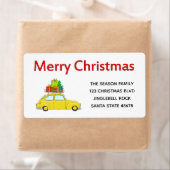 Merry kerst, etiket met adres (Insitu)