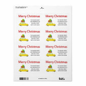 Merry kerst, etiket met adres (Full Sheet)