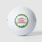 Merry kerst Evergreen Fern Golfballen (Voorkant)