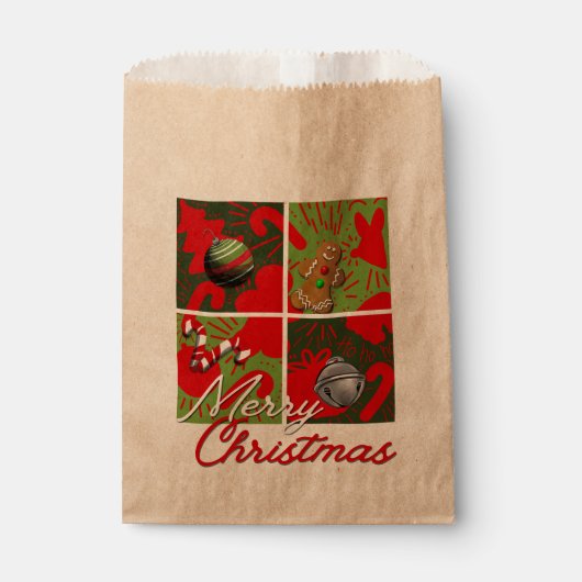 Merry kerst Favor Bag Bedankzakje (Voorkant)