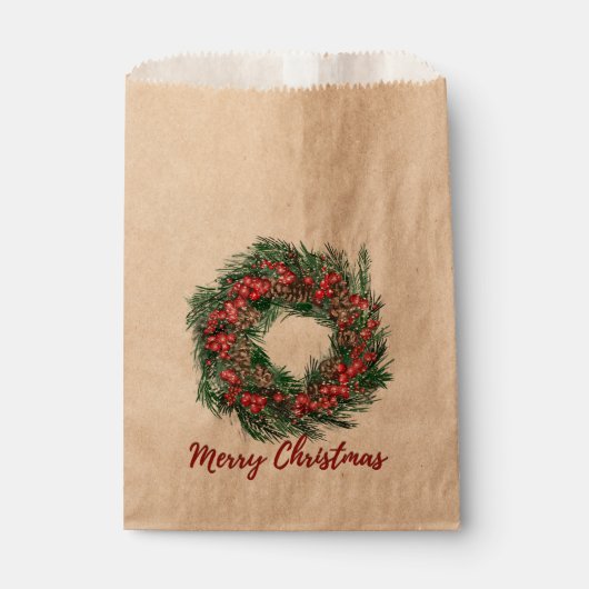 Merry kerst Favor Bag Bedankzakje (Voorkant)