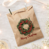 Merry kerst Favor Bag Bedankzakje (Geknipt)