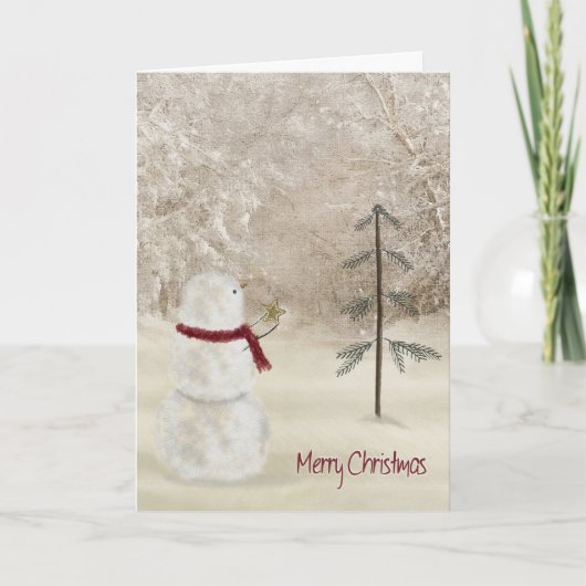 Merry kerst feestdagen kaart (Voorkant)