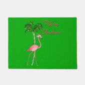 Merry kerst Flamingo Deurmat (Voorkant)