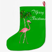 Merry kerst Flamingo Grote Kerstsok (Achterkant)