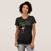 Merry kerst Flamingo T-shirt (Voorkant volledig)