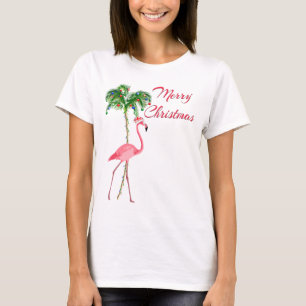 Merry kerst Flamingo T-shirt