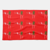 Merry kerst Flamingo Theedoek (Horizontaal)