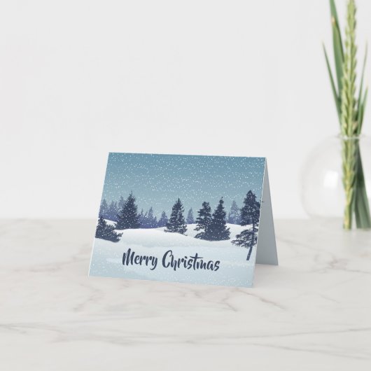 Merry kerst Folded Card Bedankkaart (Voorkant)