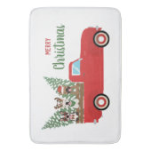 Merry kerst French Bulldogs Red Pickup Truck Badmat (Voorkant Verticaal)