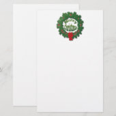 Merry kerst Garland Briefpapier (Voorkant / Achterkant)