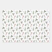 Merry kerst - Gepersonaliseerde Holiday Greenery Inpakpapier Vel (Voorkant)