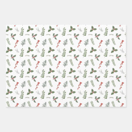Merry kerst - Gepersonaliseerde Holiday Greenery Inpakpapier Vel